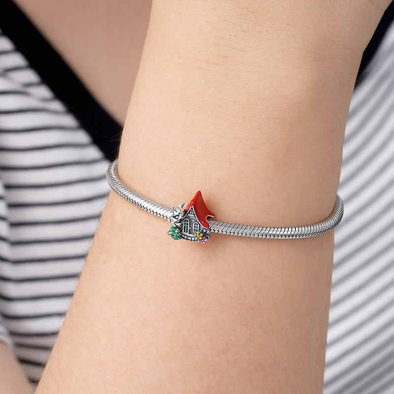 Fairy Tale House Charm Bead Sterling Silver_3