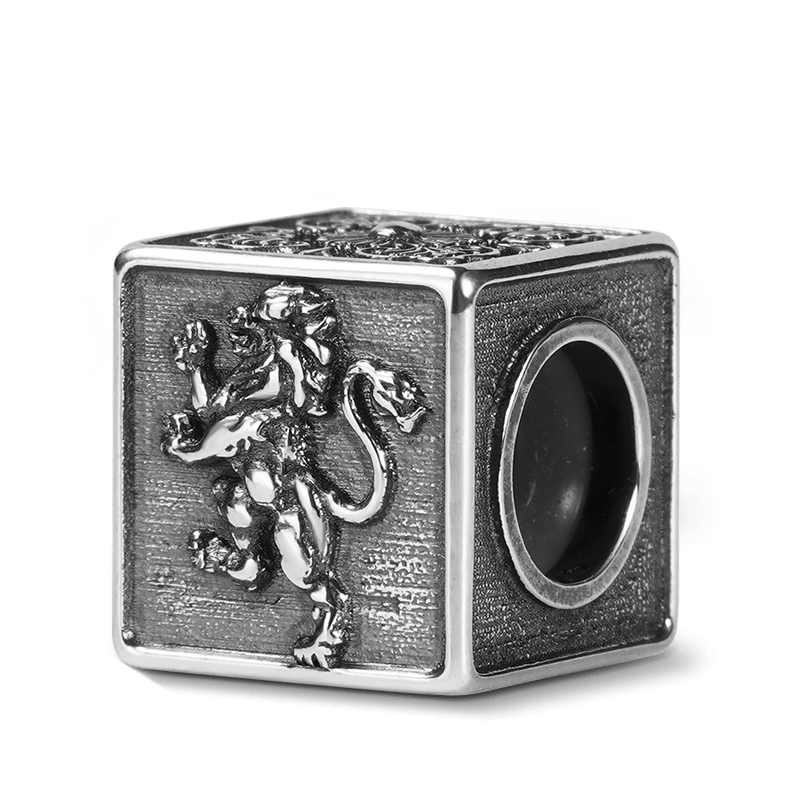 Male Lion Men's Vintage Bead S925 Sterling Silver with Gift Copper Black Leather Men's Bracelet Jewelry for Men_2