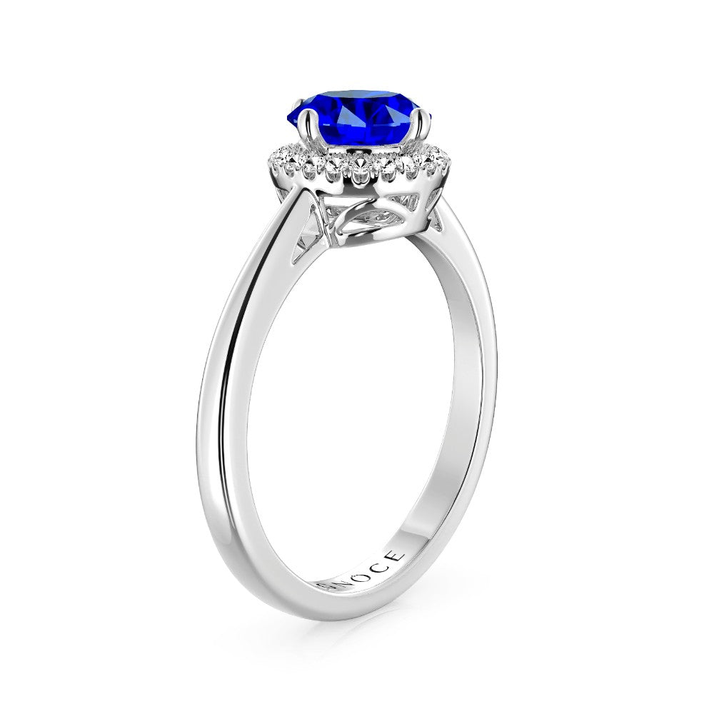 Sparkling Royal Blue Round-Cut Ring 925 Sterling Silver_2