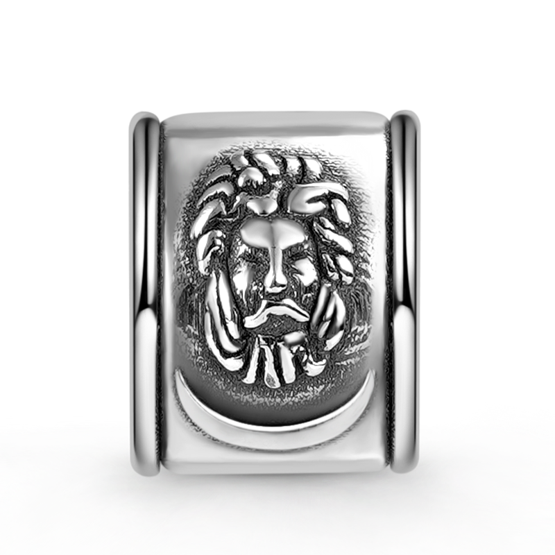 David & Gloria Giant Men's Vintage Bead S925 Sterling Silver with Gift Copper Black Leather Men's Bracelet Jewelry for Men_2