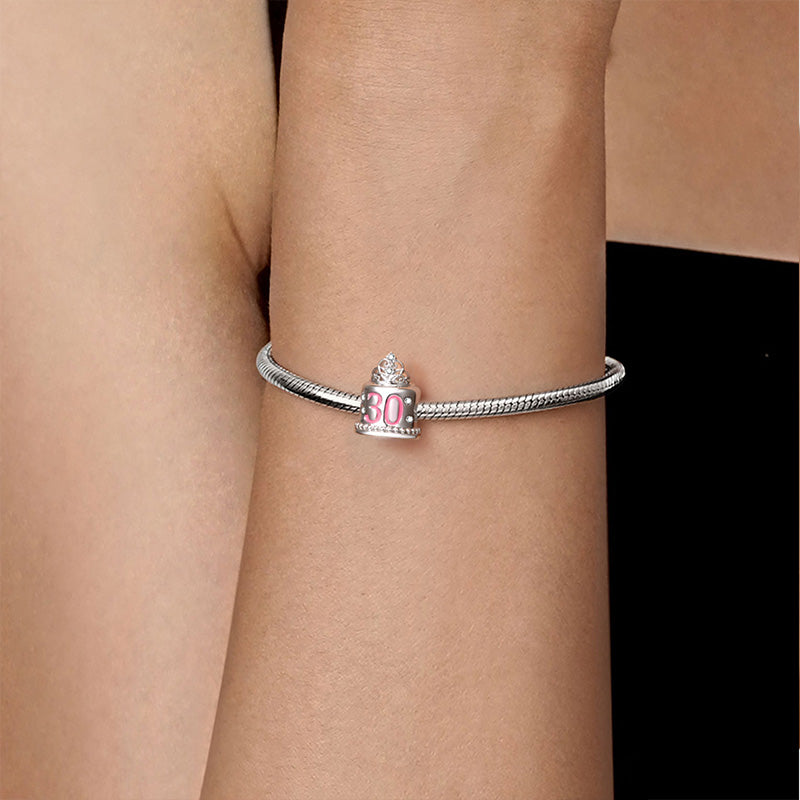 Gnoce Happy "30th Birthday Cake" with Crown Charm_5