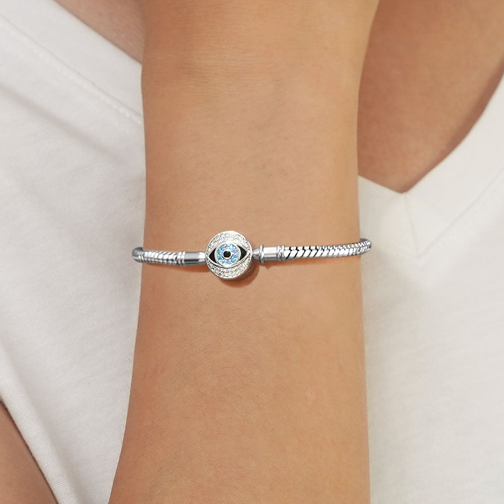 Gnoce Devil's Eye Basic Snake Chain Bracelet_5