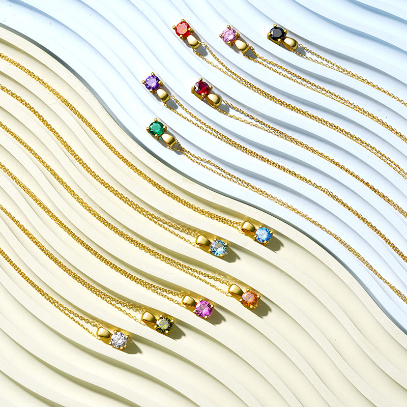 Gnoce Sparkling Birthstone Necklace_4