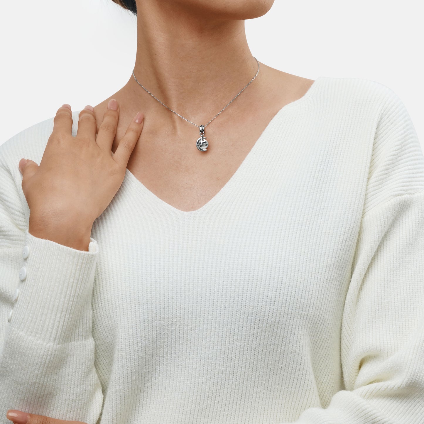 Gnoce "I Love You To The Moon & Back" 925 Sterling Silver Bead Charm_6