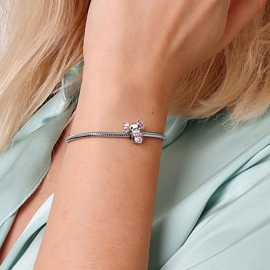 Mexican Axolotl Embraces Heart Gemstone Charm Bead Sterling Silver_2