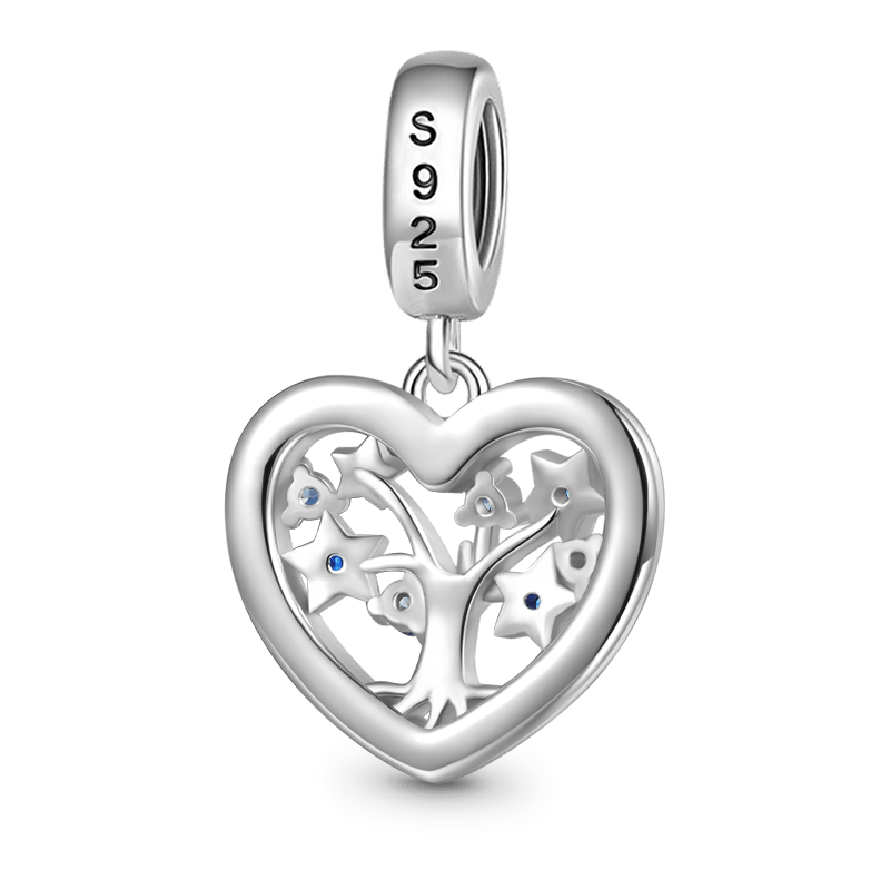 Gnoce Star Tree of Life Heart Pendant Dangle Charm_2