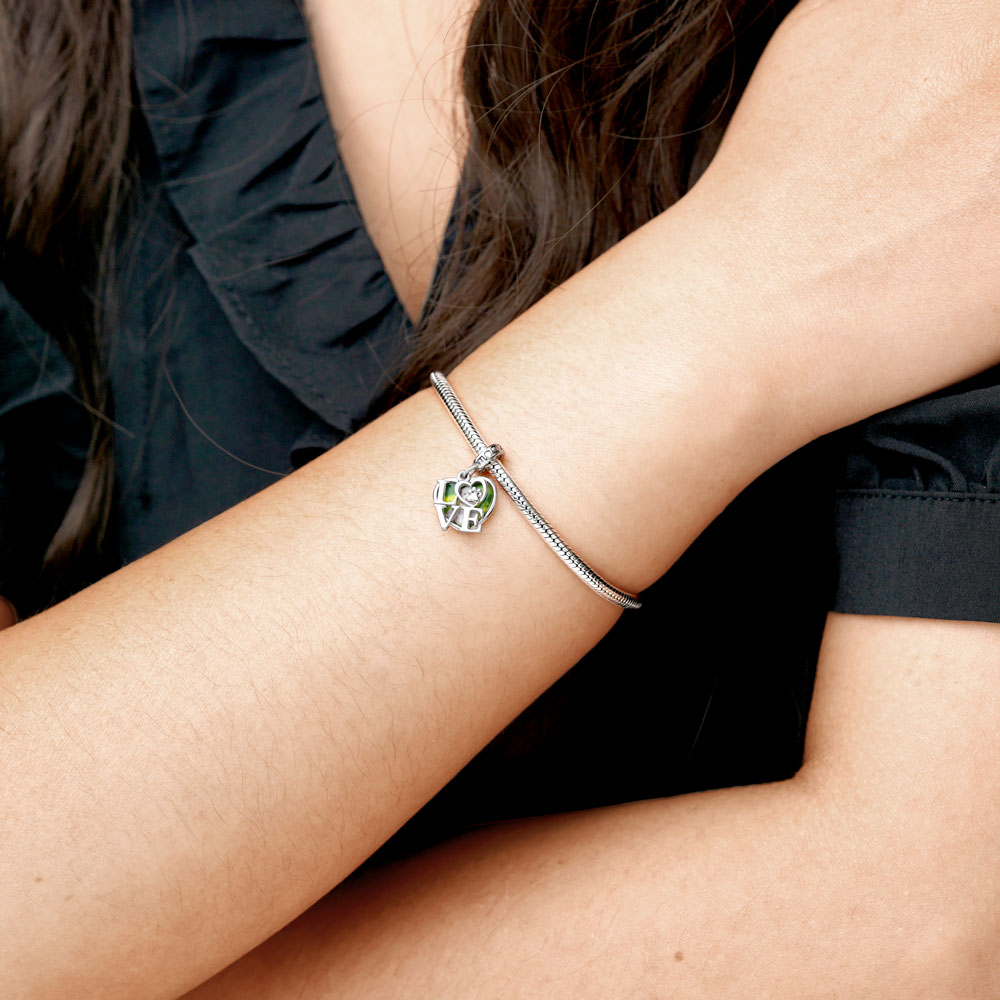 Gnoce Pet Lover Paw Personalized Photo Double Pendant Dangle Charm_3