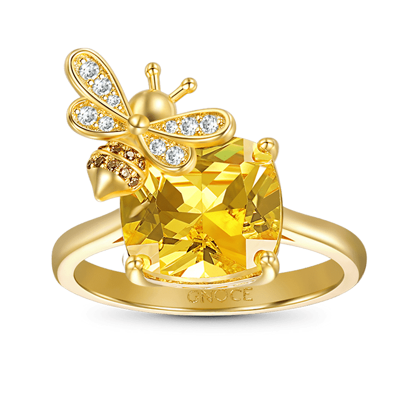 Gnoce Sparkling Honey Bee Ring_1