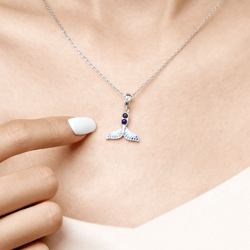 Gnoce Mermaid Tail Mood Pendant Dangle Charm_8