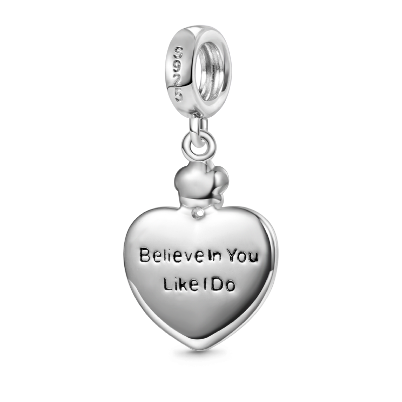 Gnoce Flower Bee Moonstone Heart Pendant Dangle Charm_2