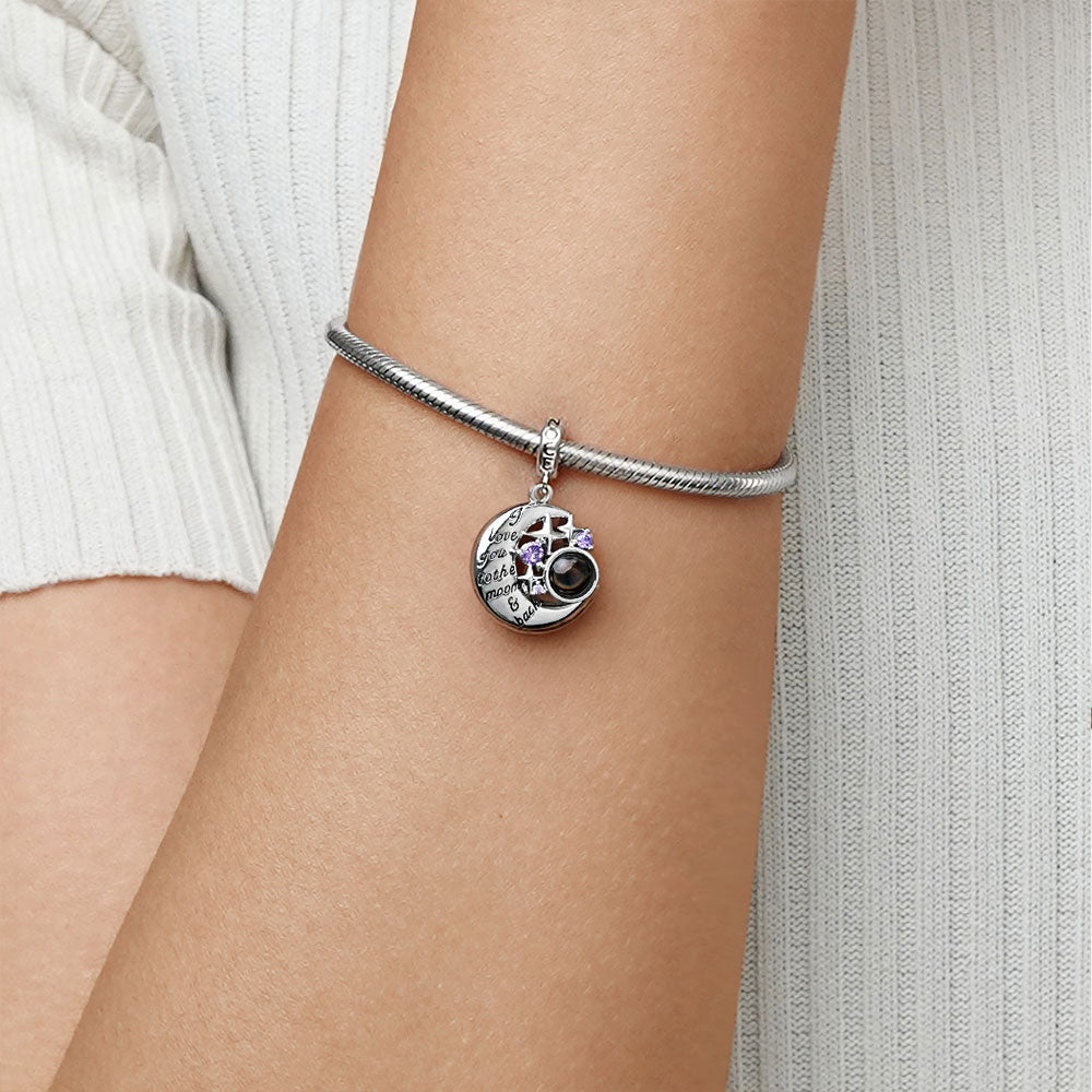 Gnoce Projection Moon & Star Photo Charm Platinum-plated Silver Blend_6