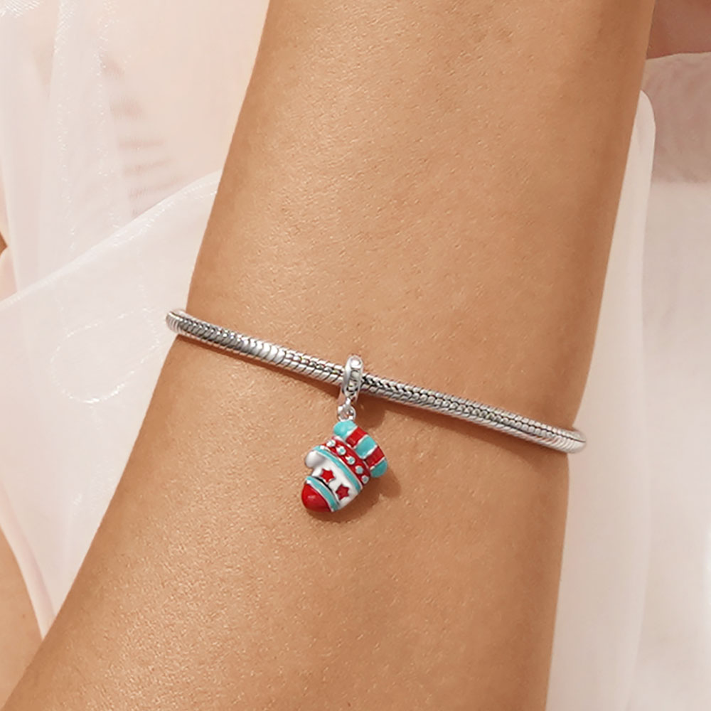 Gnoce Christmas Glove Pendant Dangle Charm_6