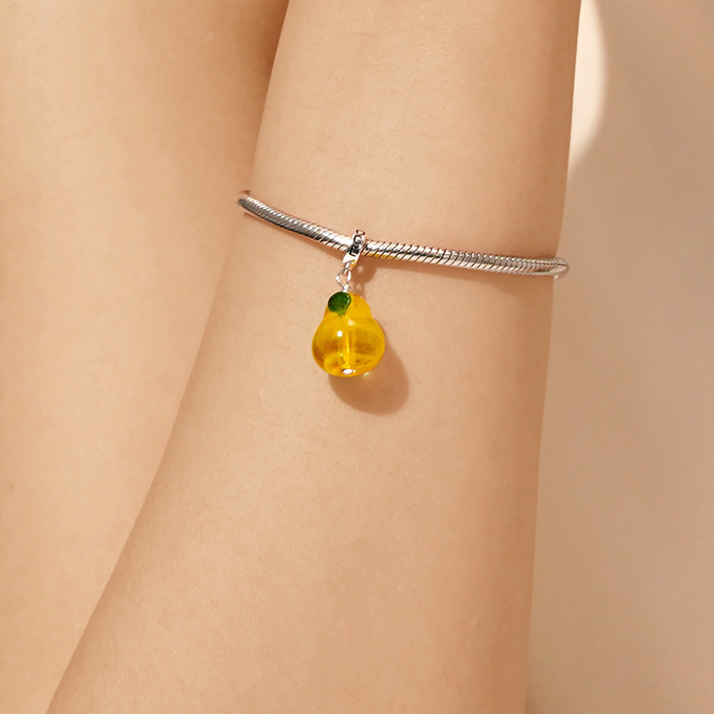 Gnoce Fruit Orange Pear Pendant Dangle Charm_7