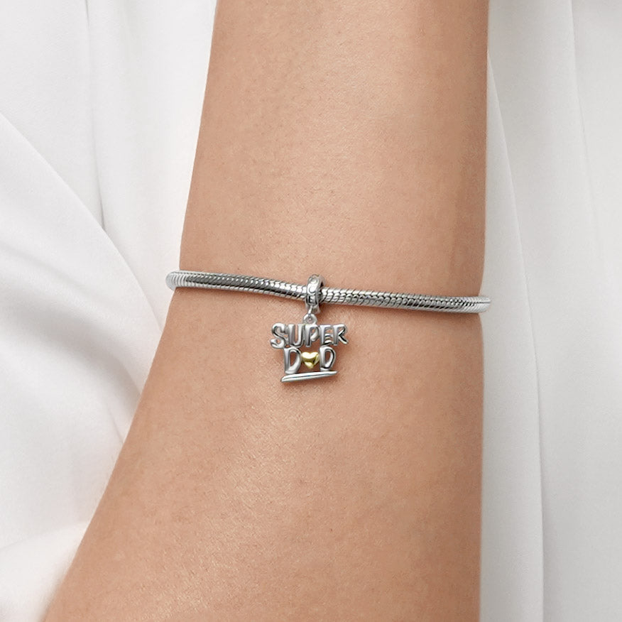 Gnoce SUPER DAD Alphabet Pendant Dangle Charm_7