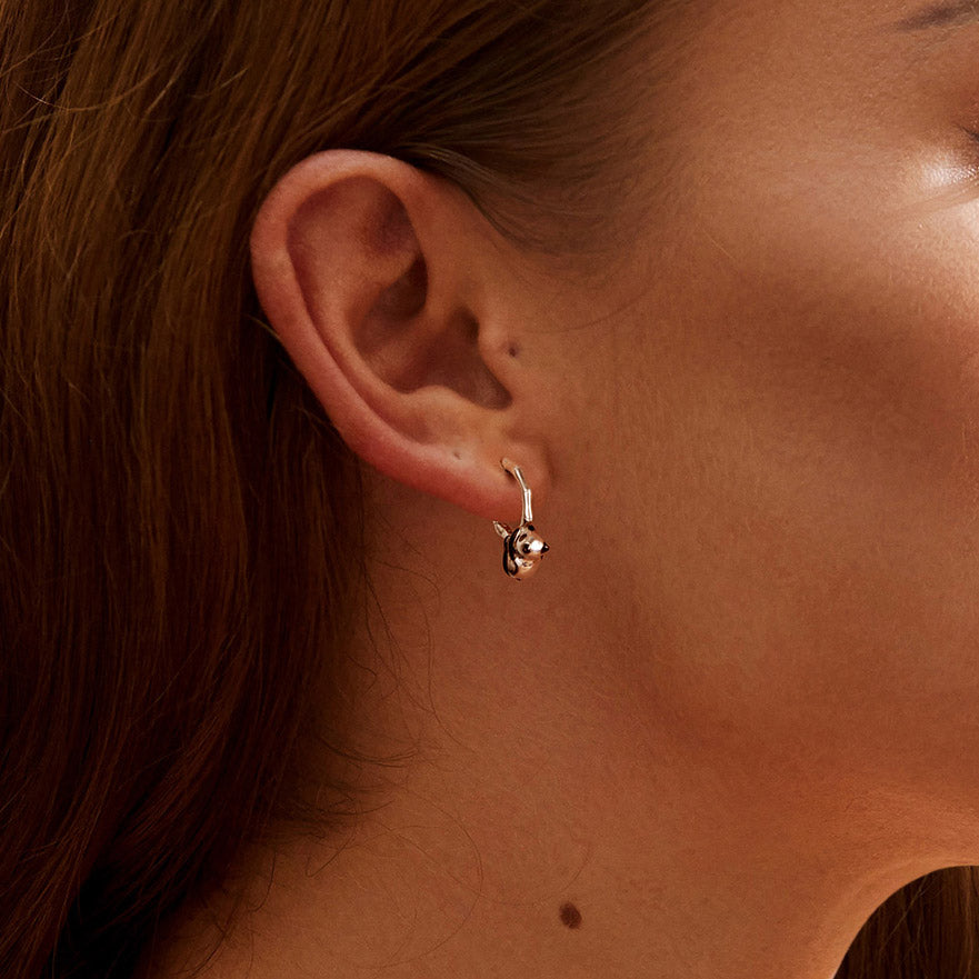 Gnoce Cute Panda Bamboo Joint Hoop Earrings_5