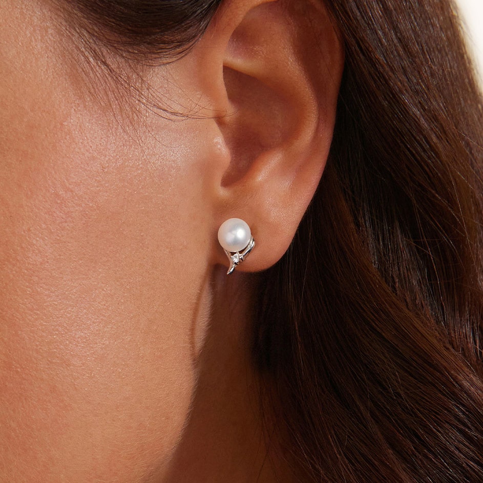 Gnoce Freshwater Pearl Stud Earrings_8