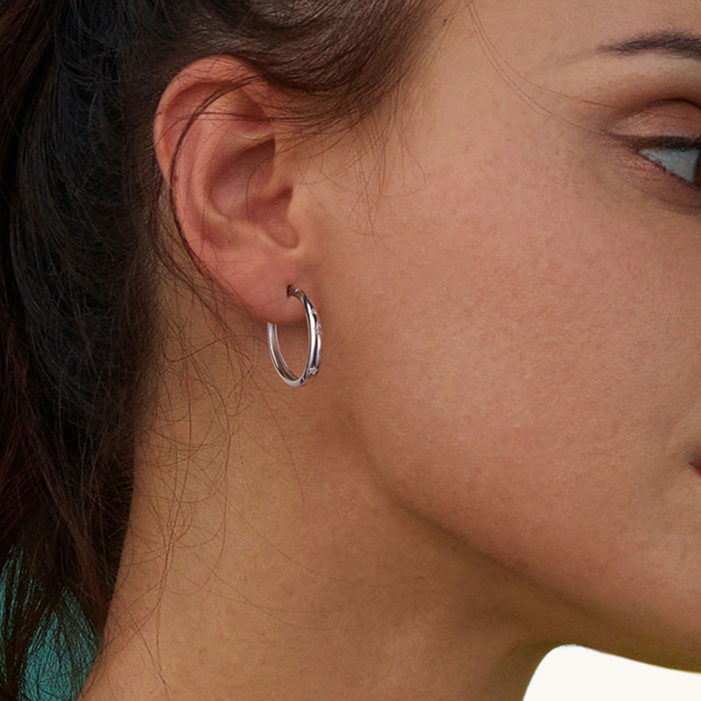 Gnoce Sparkling Stars Hoop Earrings_5