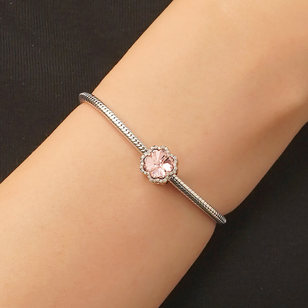 Gnoce Lucky Pink Four-leaf Clover Charm_5