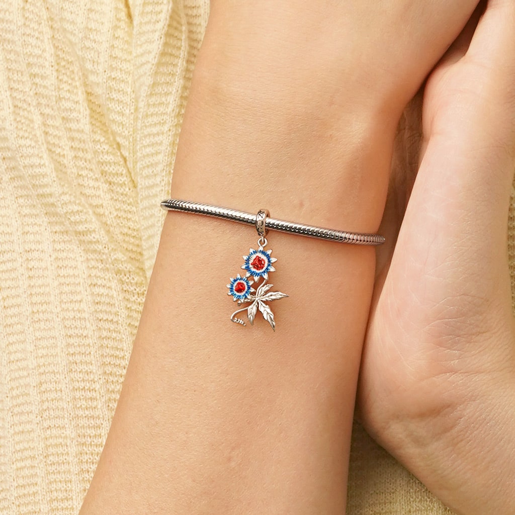 Gnoce Temple of Flora Passion Flower Pendant Dangle Charm_6