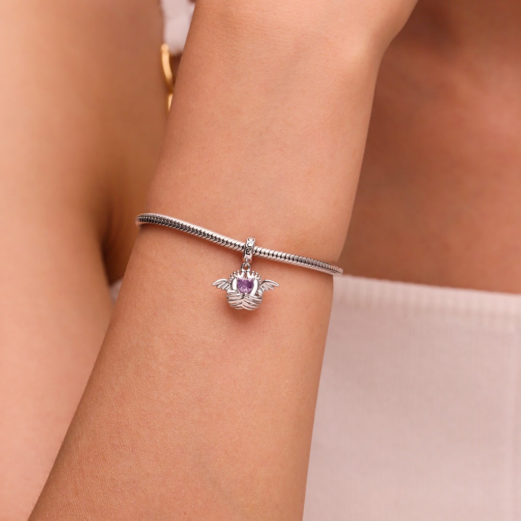 Gnoce Angel Baby Memorial Birthstone Pendant Dangle Charm_6