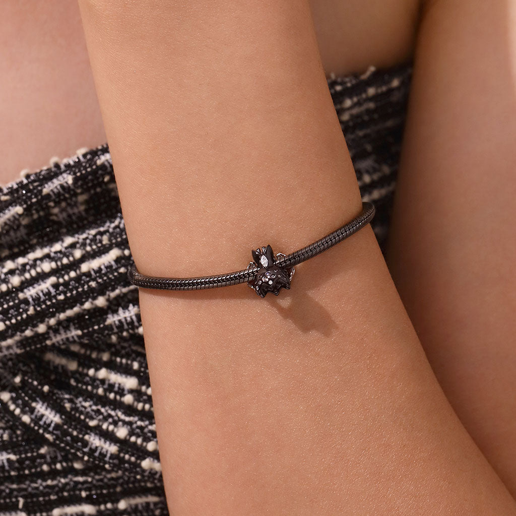 Gnoce Halloween Creative Gothic Spider Black Wedding Dress Charm_5