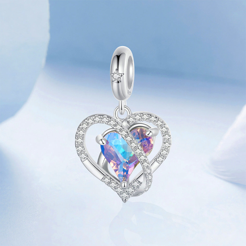 Gnoce Intertwined Love Romantic Pendant Dangle Charm_3