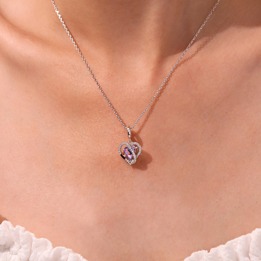 Gnoce Intertwined Love Romantic Pendant Dangle Charm_6