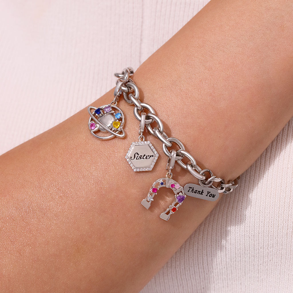 Gnoce Lucky Horseshoe Clasp Clusters Charm_6