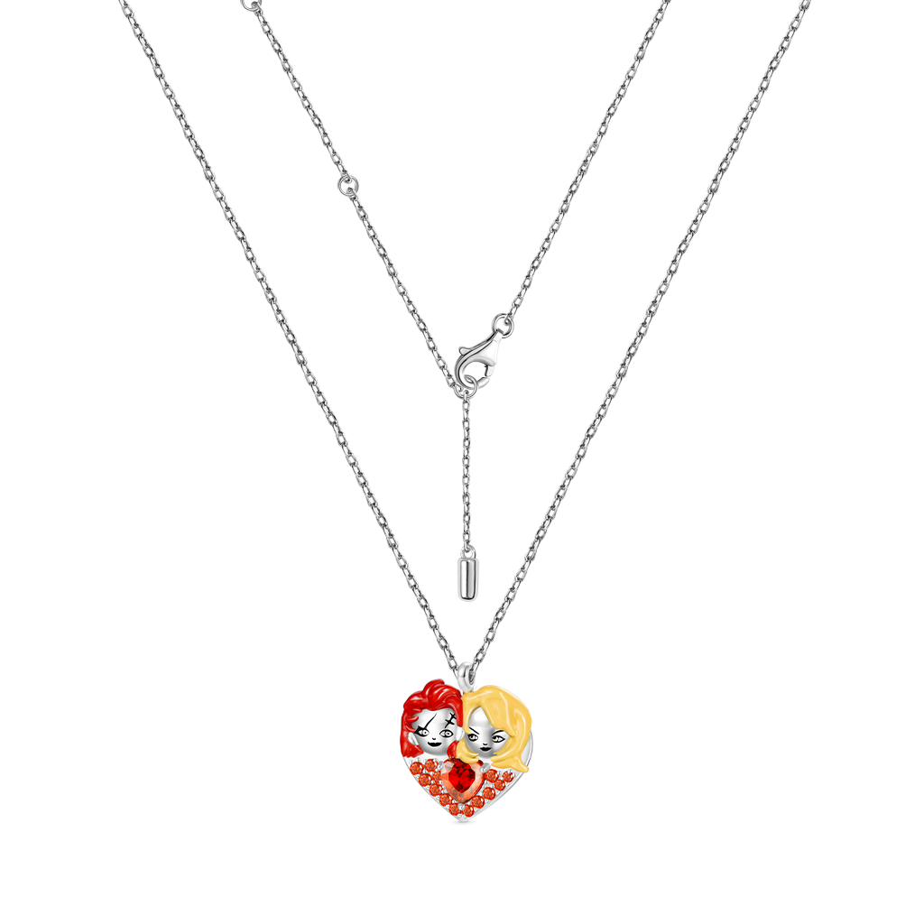 Gnoce Shinny “Til Death Do Us Part” Chucky & Tiffany Heart Necklace_3