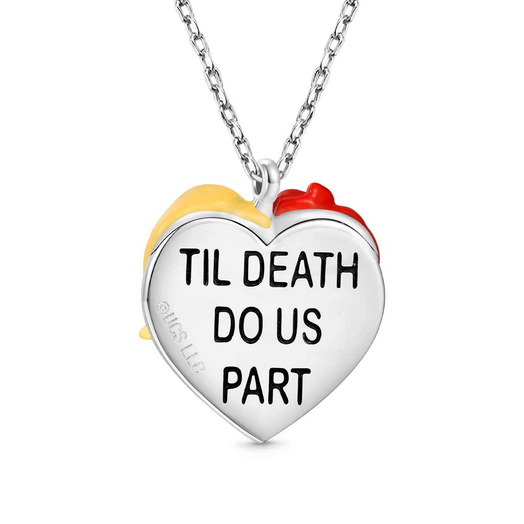 Gnoce Shinny “Til Death Do Us Part” Chucky & Tiffany Heart Necklace_2