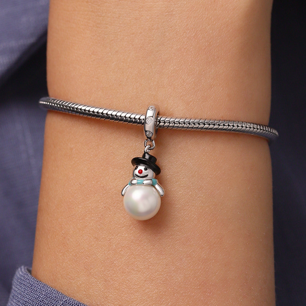 Gnoce Christmas Mr.Snowman Pendant Dangle Charm_7