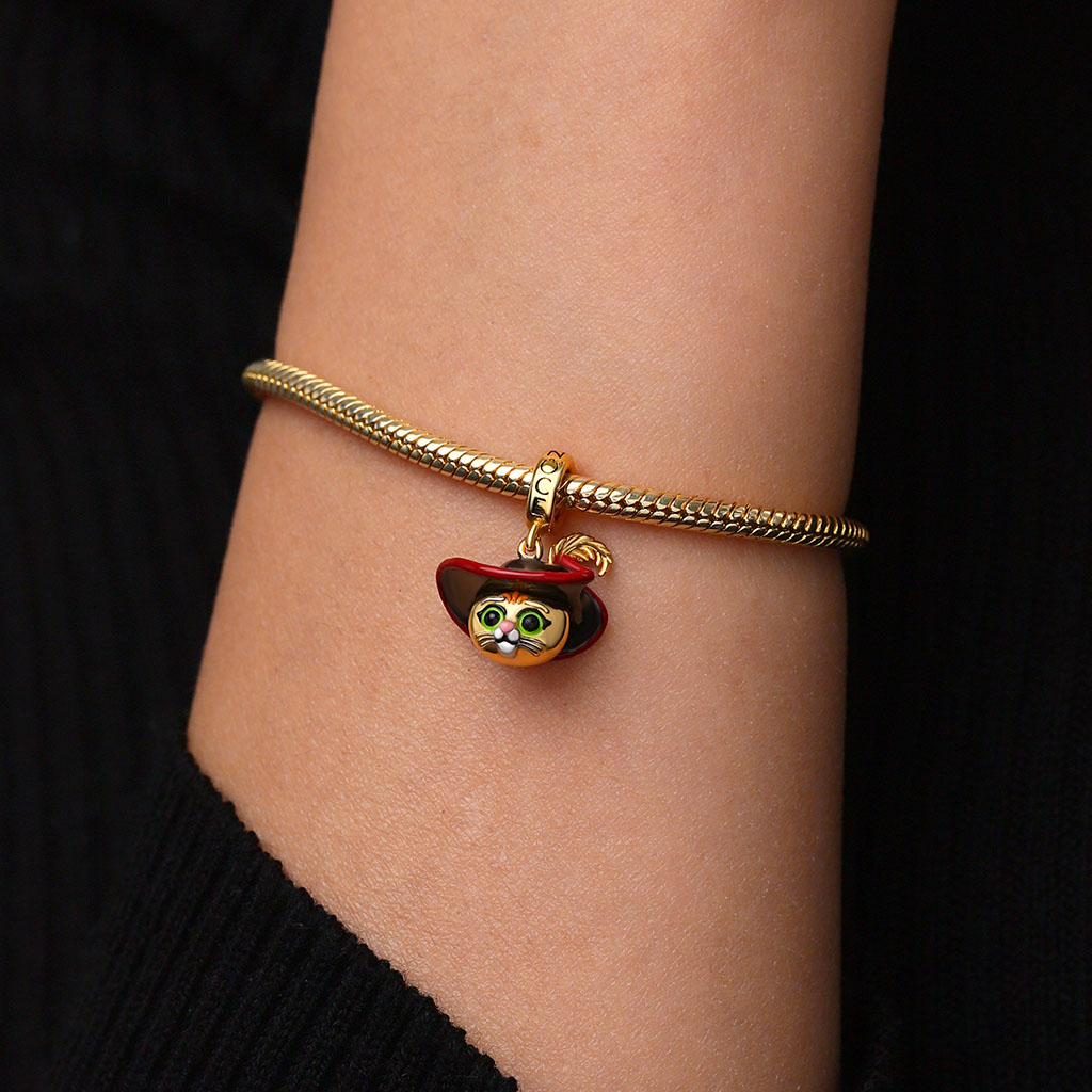 Gnoce Shrek Puss in Boots Head Pendant Dangle Charm_7