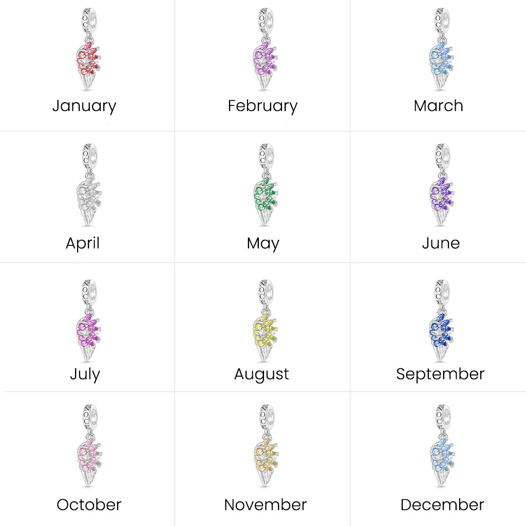 Gnoce Heaven Blessing Angel Wings Birthstone Pendant Dangle Charm_7