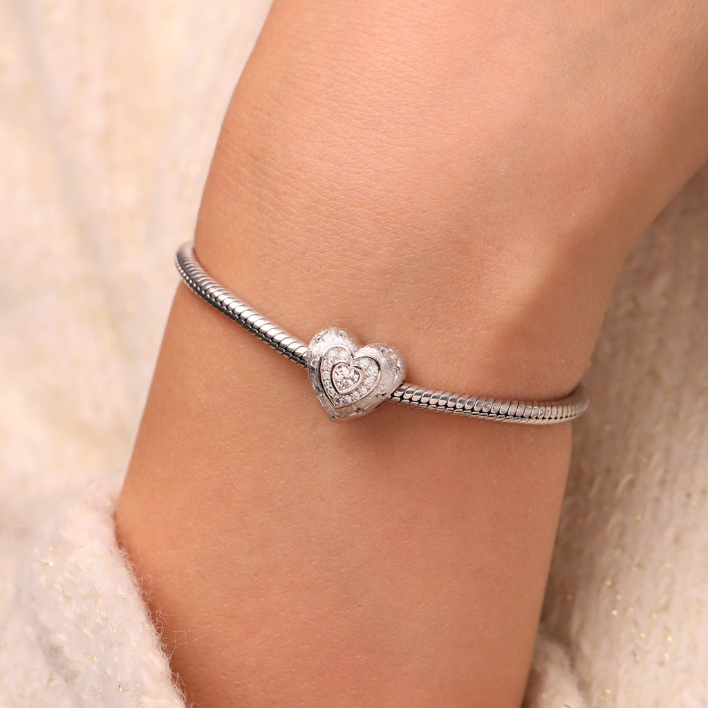 Gnoce Shining Frosted Heart Charm_5