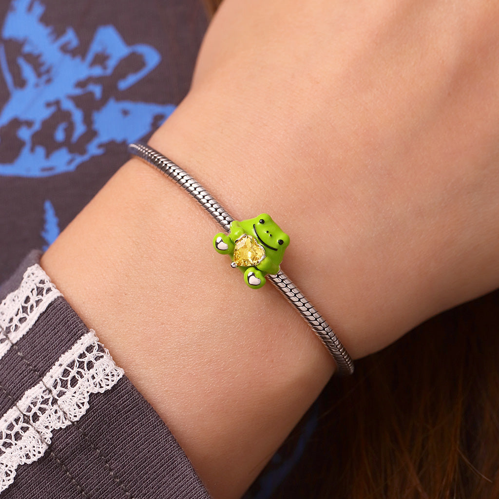 Gnoce Fun Rain Frog Embraces Love Charm_6