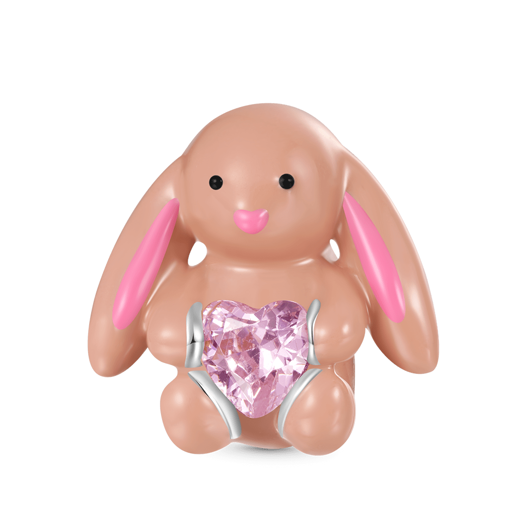 Gnoce Beige Bunny Embraces Love Charm_2