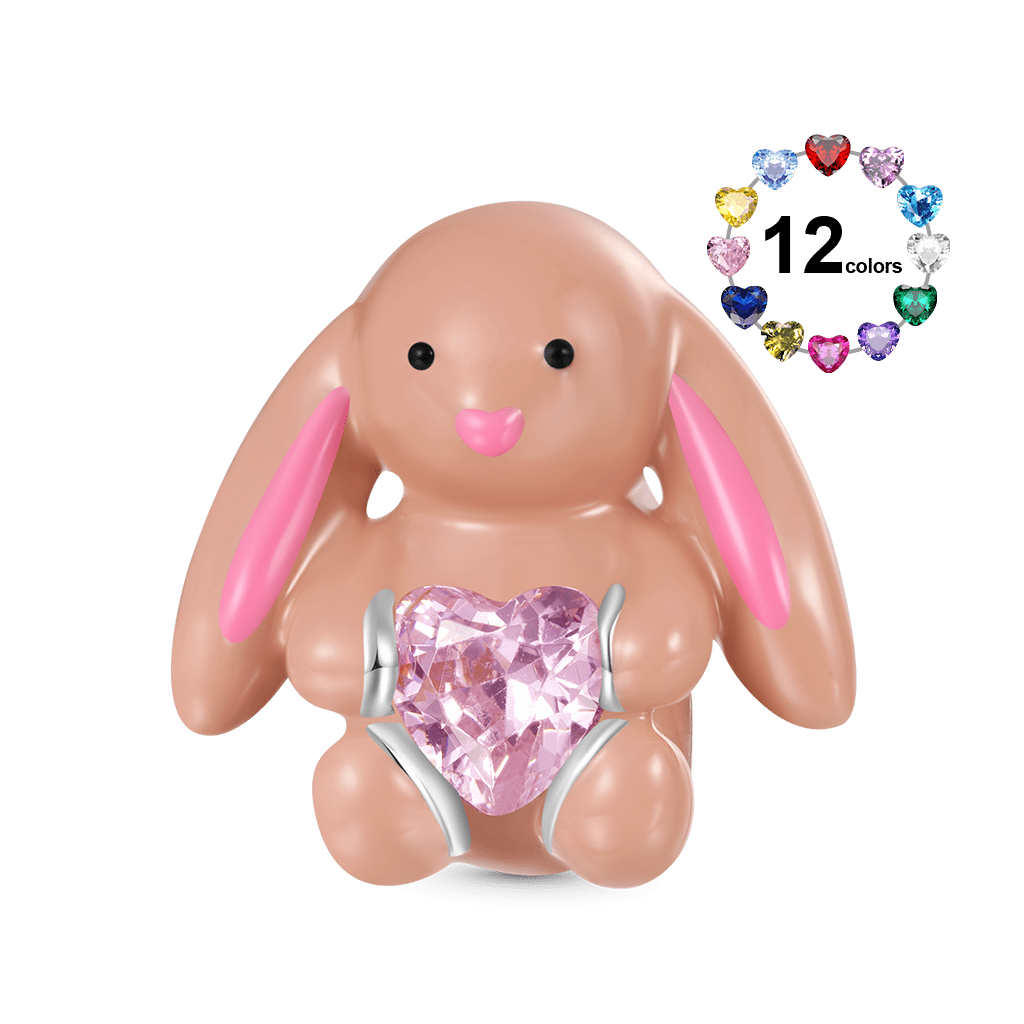 Gnoce Beige Bunny Embraces Love Charm_1
