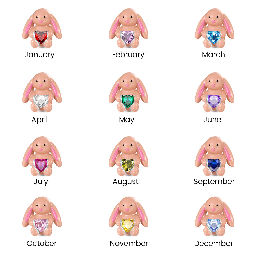 Gnoce Beige Bunny Embraces Love Charm_4