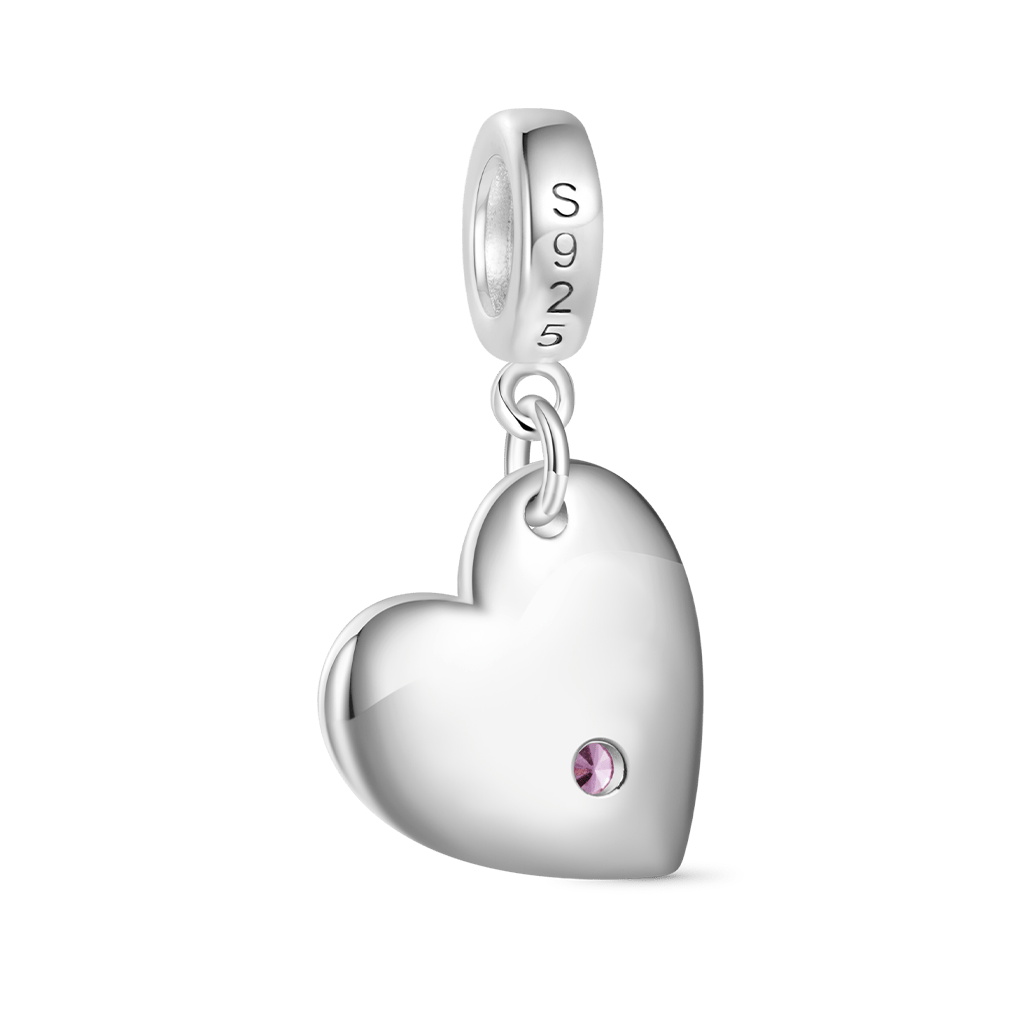 Gnoce SISTER Heart Birthstone Pendant Dangle Charm_2