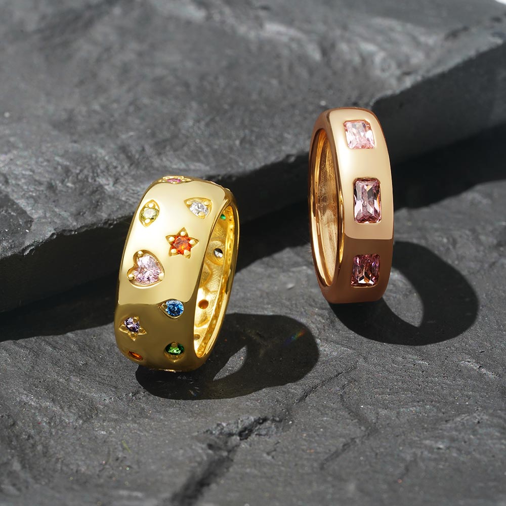 Gnoce Fancy Color Mixed Shape Vintage Ring_4