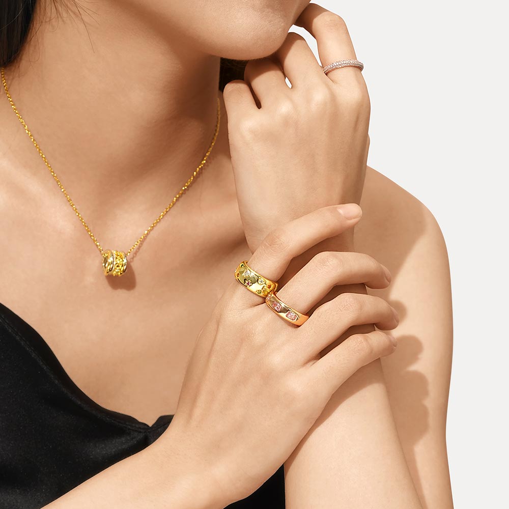 Gnoce Fancy Color Mixed Shape Vintage Ring_5