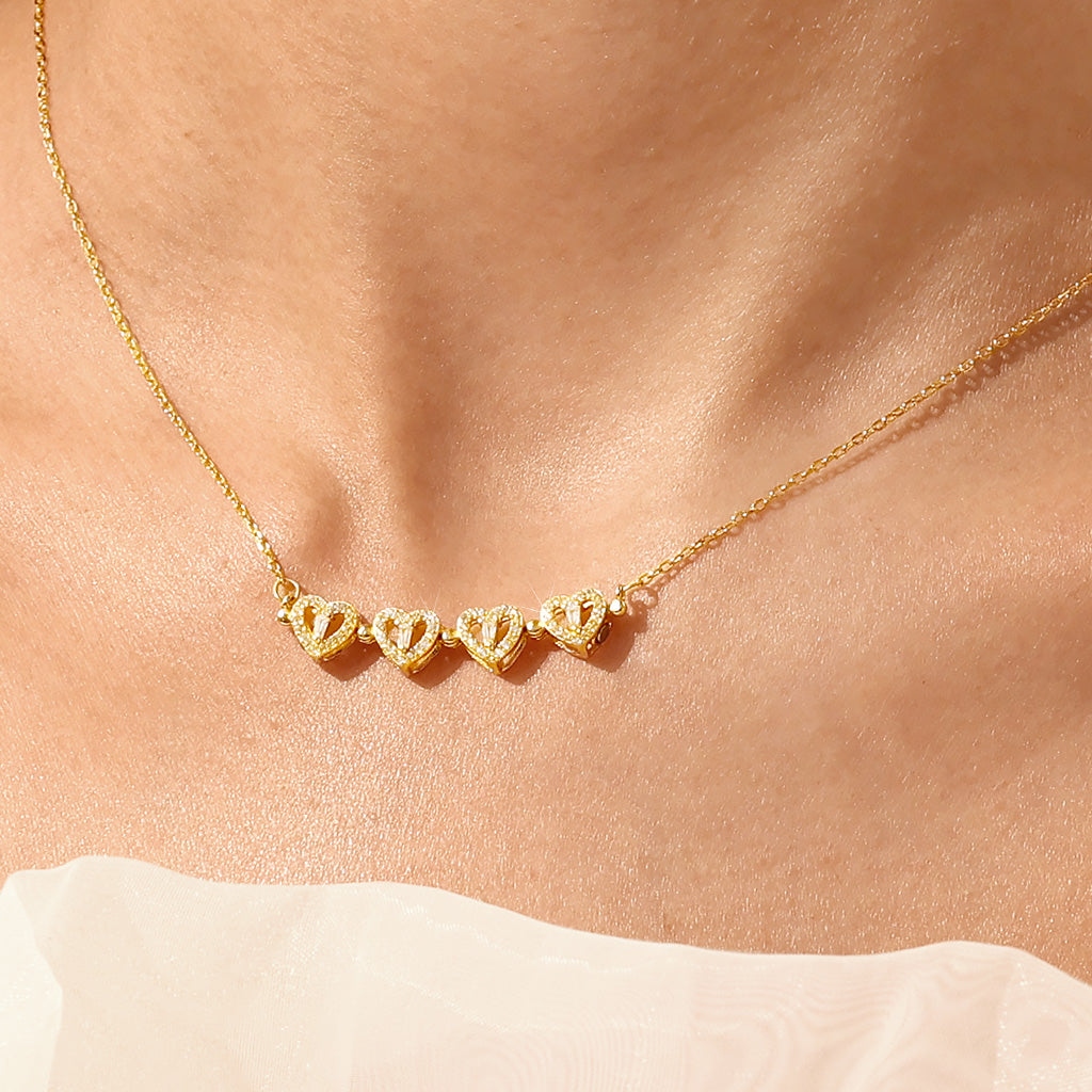 Gnoce Gold Color Fourleaf Clover Necklace_7