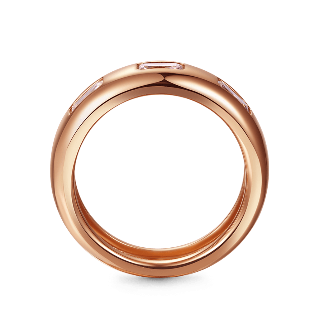 Gnoce Triple Morganite Bezel Vintage Ring_4