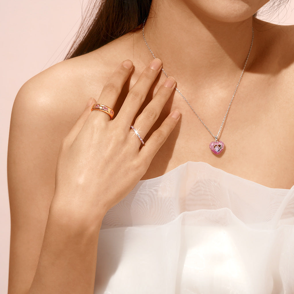 Gnoce Triple Morganite Bezel Vintage Ring_5