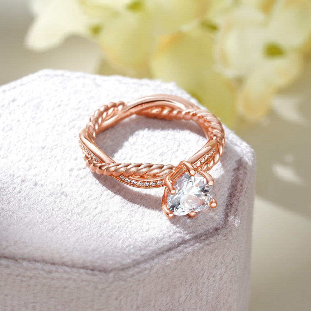 Gnoce Heart Twist Infinity Engagement Ring_5