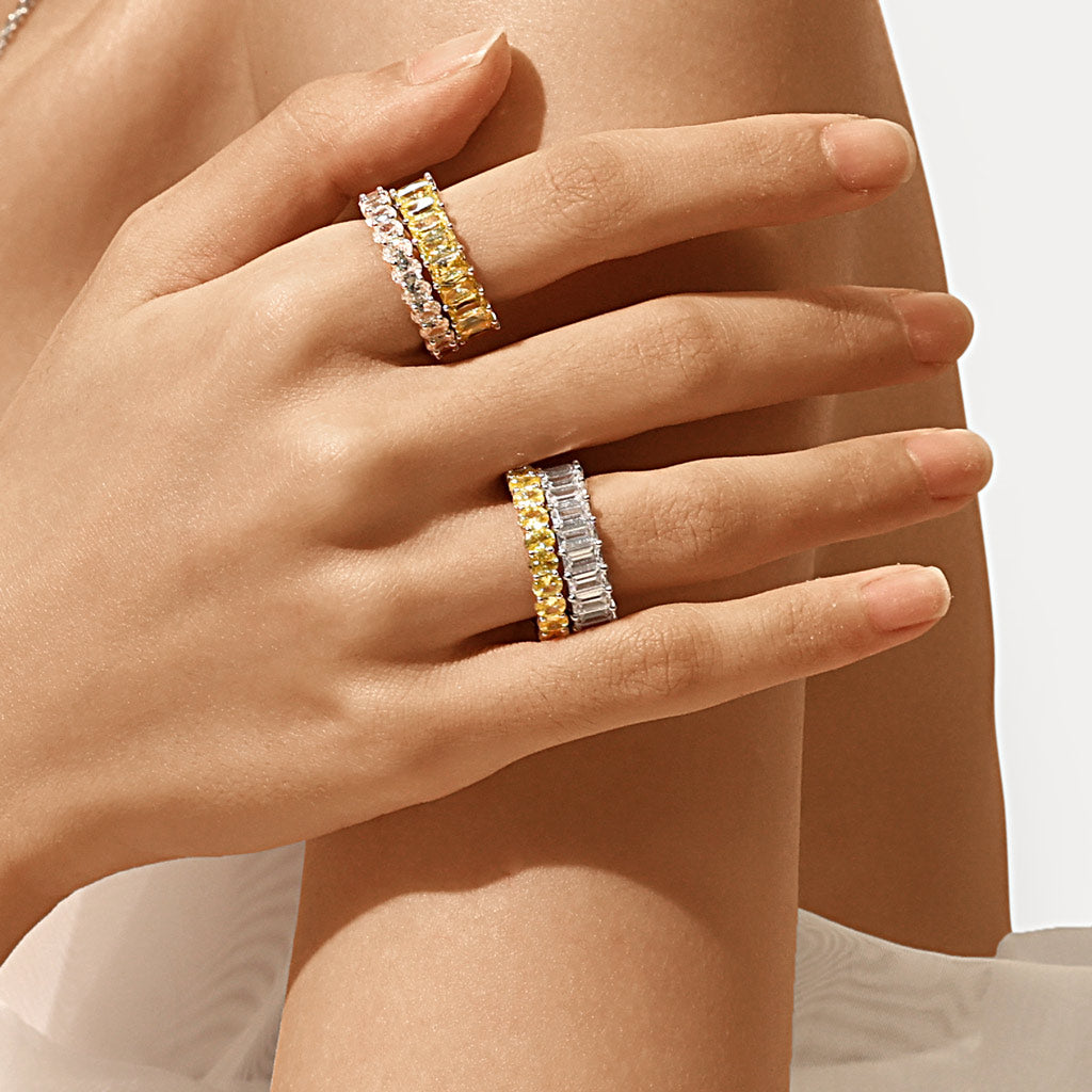 Gnoce Citrine Oval-cut Eternity Band Ring_7