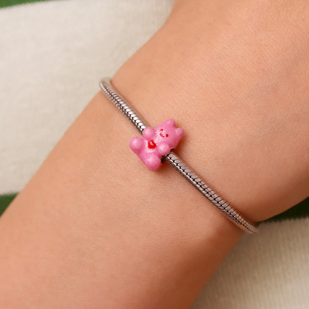 Gnoce Rabbit Gummy Glow-in-the-Dark Charm Platinum-plated Silver Blend_6