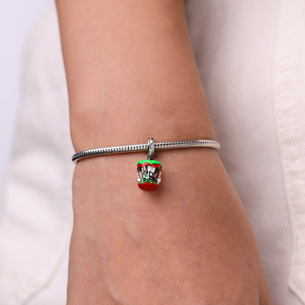 Gnoce Poison Apple Carousel Glow-in-the-Dark Charm Platinum-plated Silver Blend_7