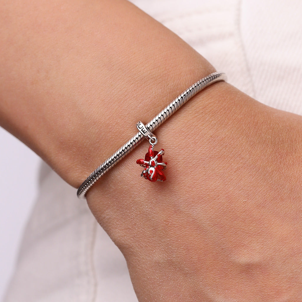 Gnoce Blood Spider Skull Charm Platinum-plated Silver Blend_7