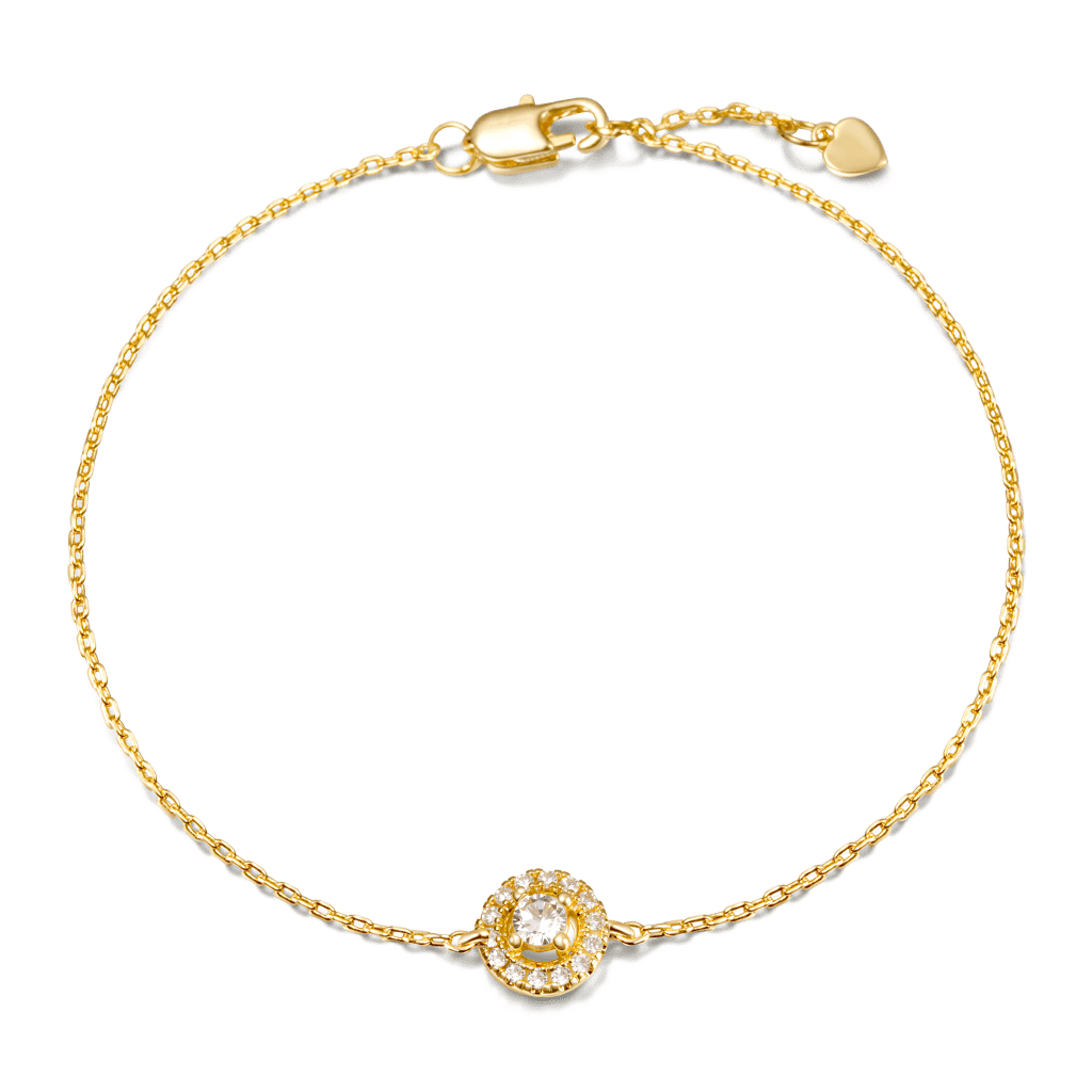 Solid Gold Simple Style Round Bracelet_4